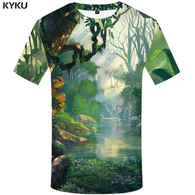 KYKU Brand Russia T-shirt Bear Shirt