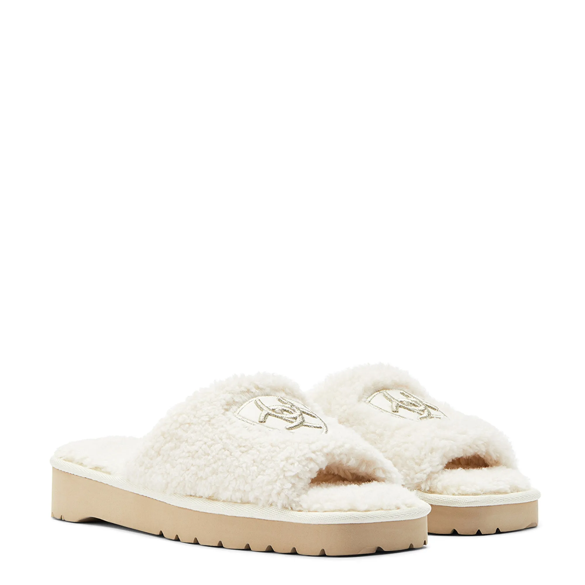 Ladies Cozy Cream Slide