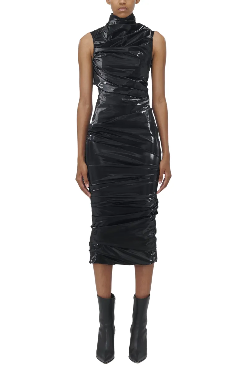 Laminated Jersey Dress