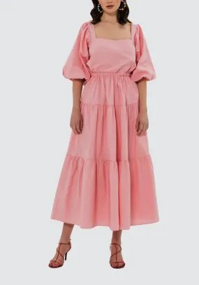 Lauren Linen Dress | Pastel Pink