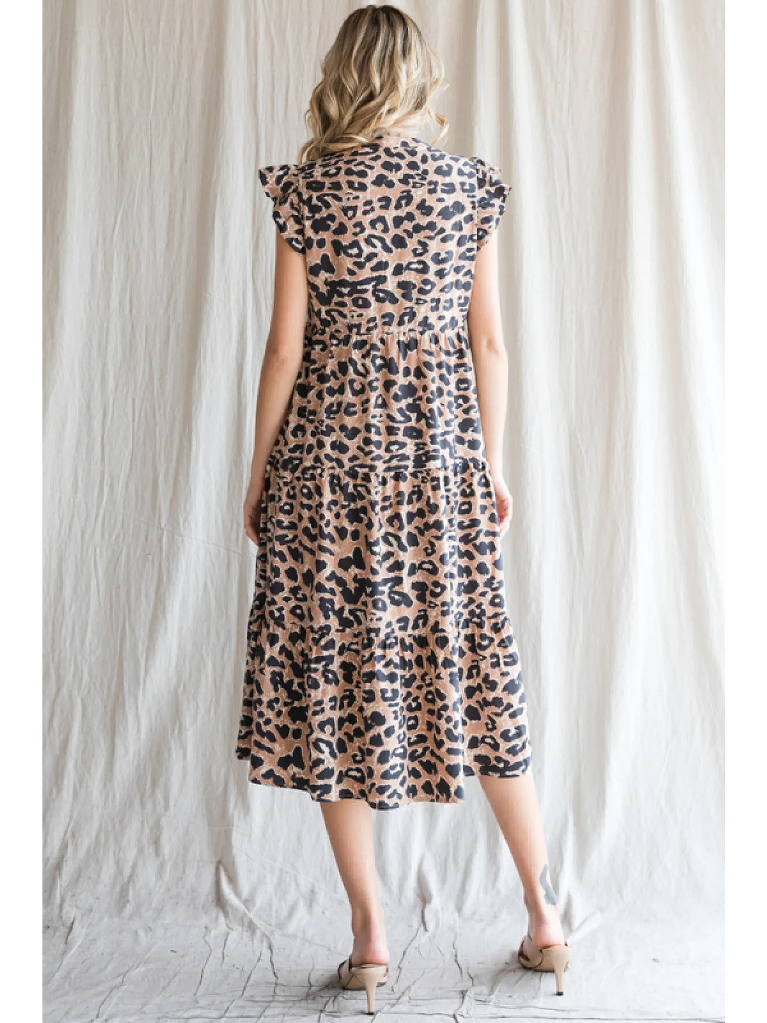 Leopard Print Midi Dress