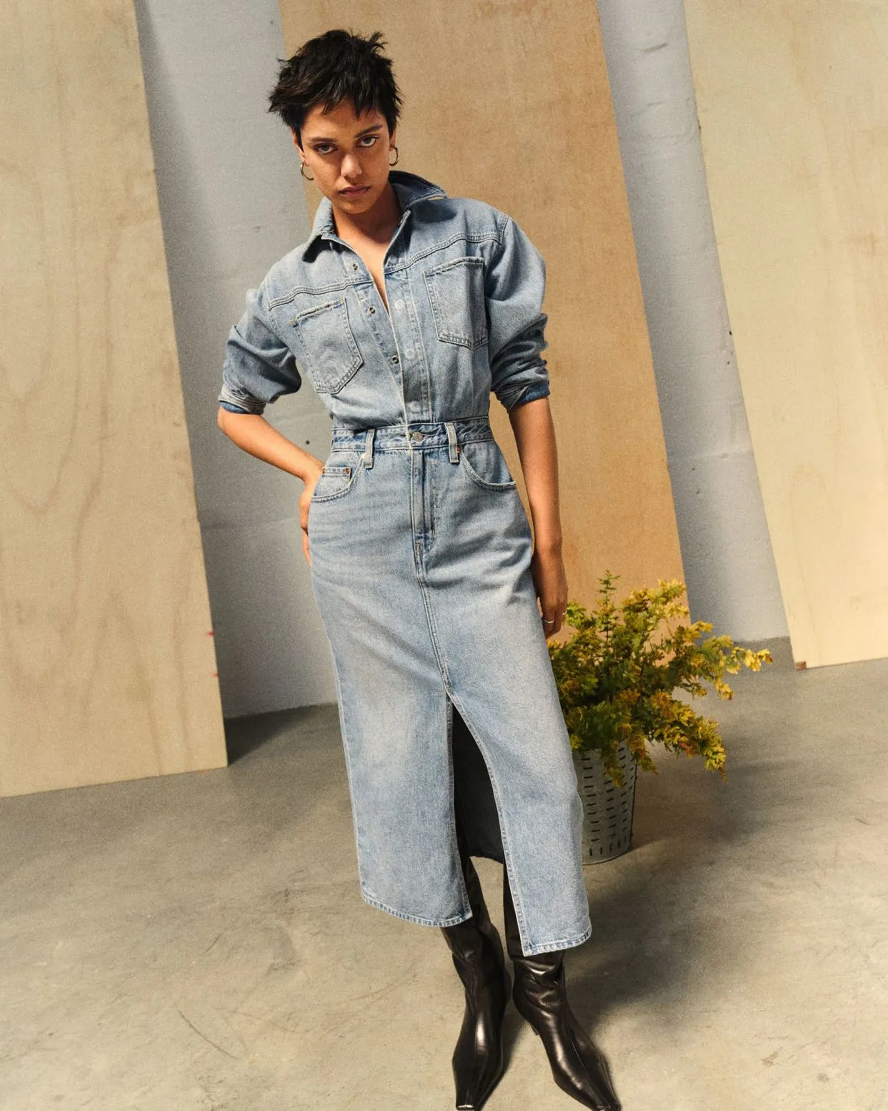 Levi's® Womens Western Denim Midi Shirt Dress - Feeling This