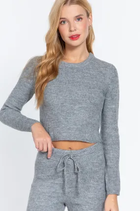 Long Sleeve Crew Neck Sweater Top