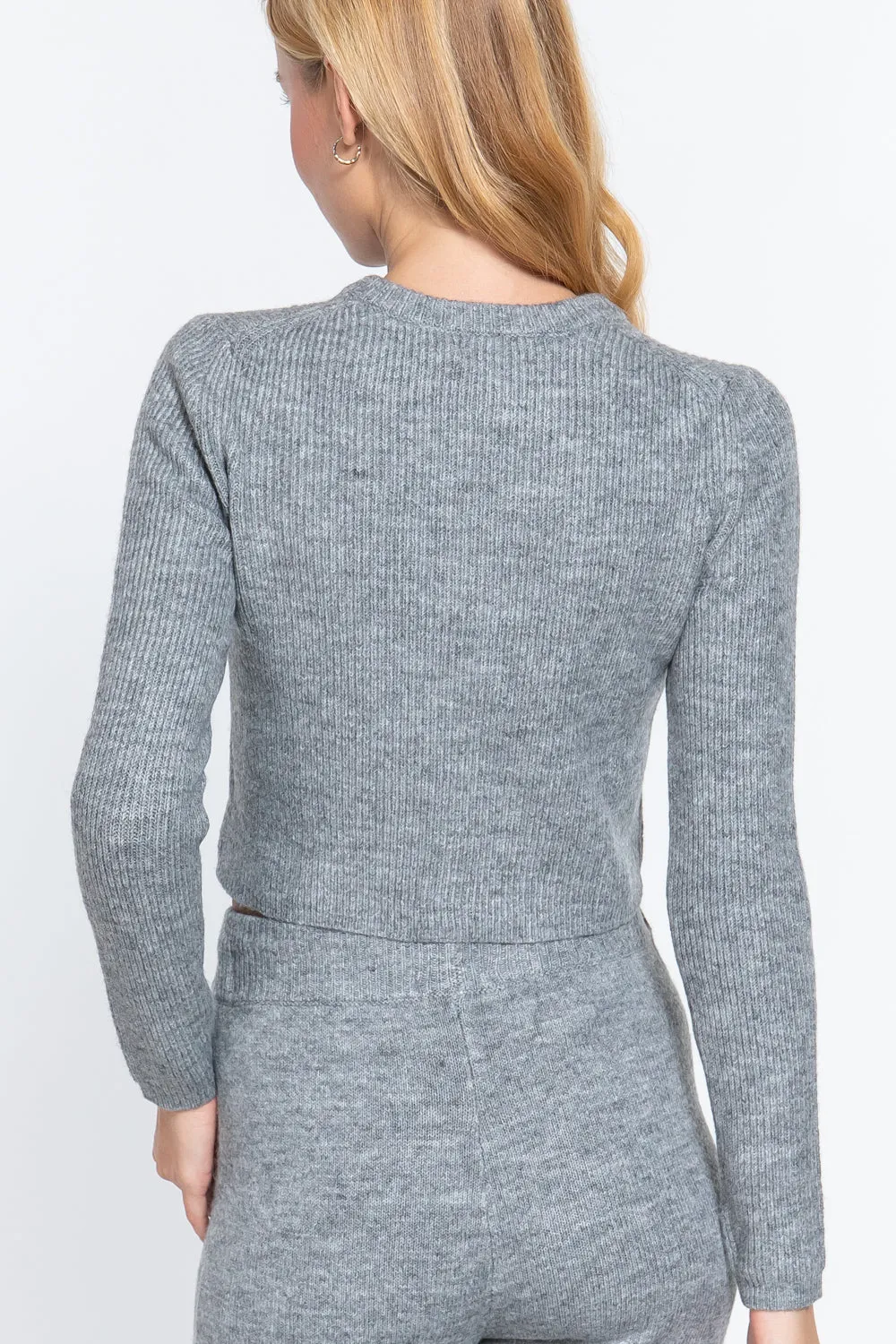 Long Sleeve Crew Neck Sweater Top