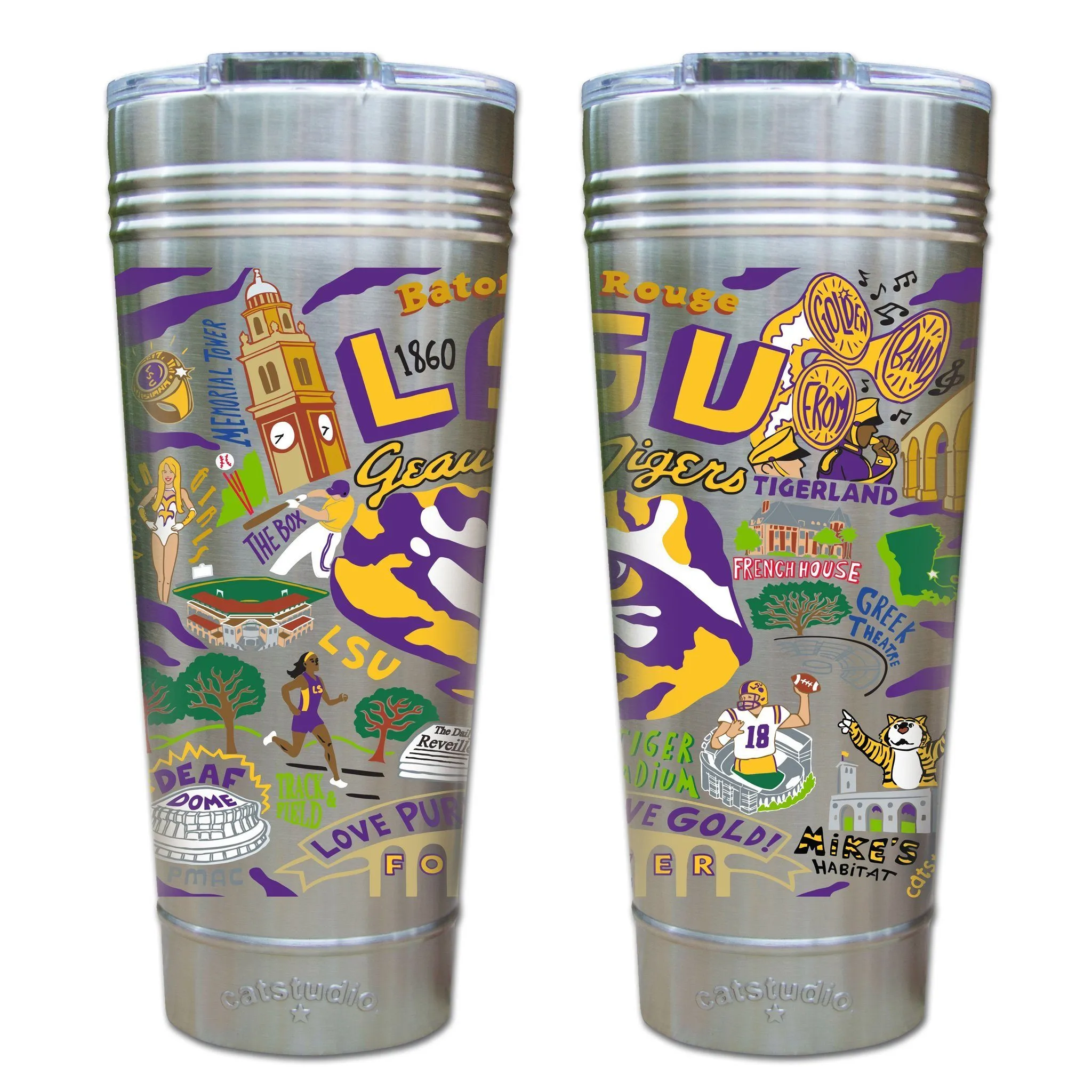 Louisiana State University (LSU) Collegiate Thermal Tumbler