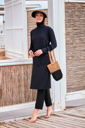 Lycra Black Burkini Modest Swimwear M2461