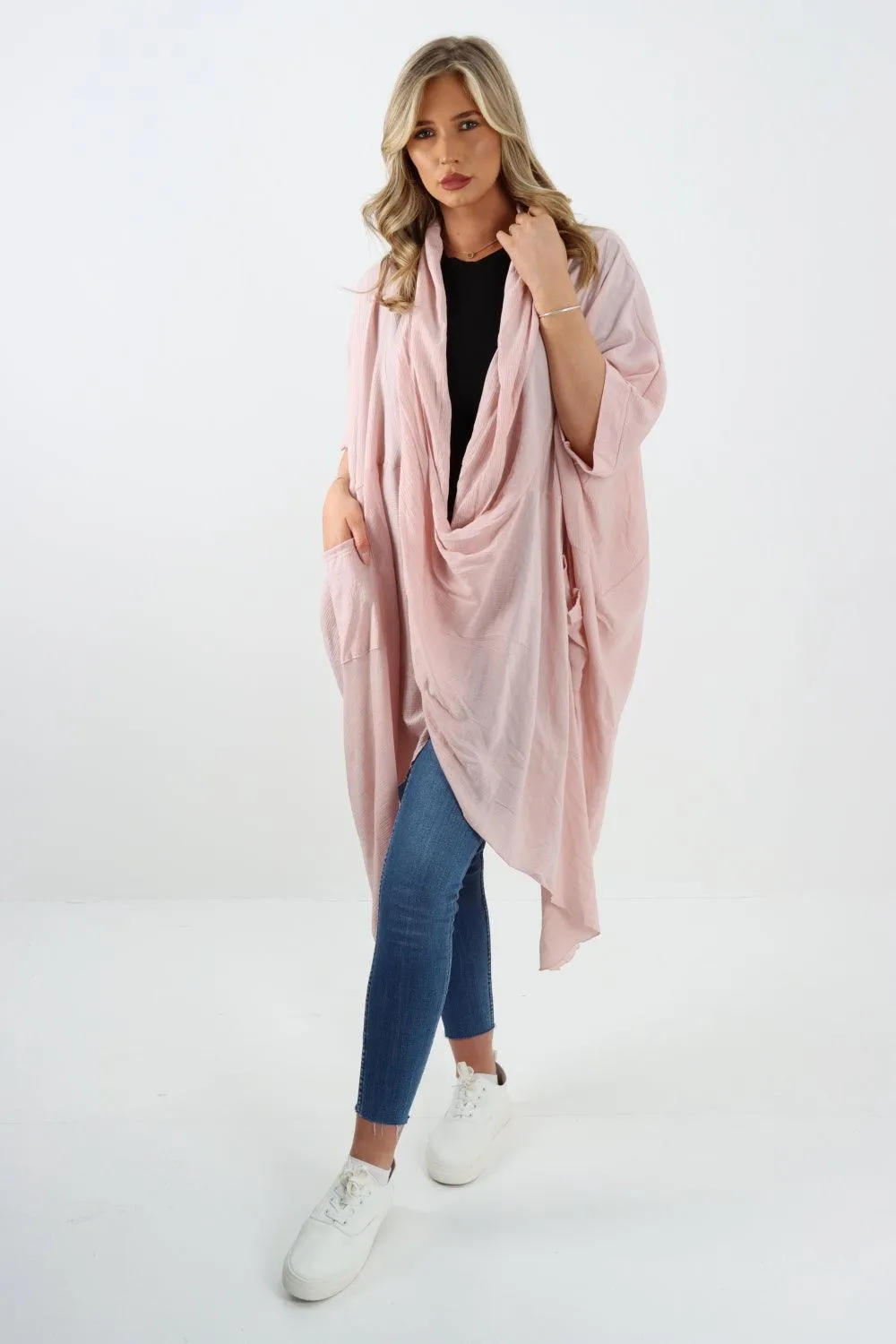 Made In Italy Oversized Wrap Tunic