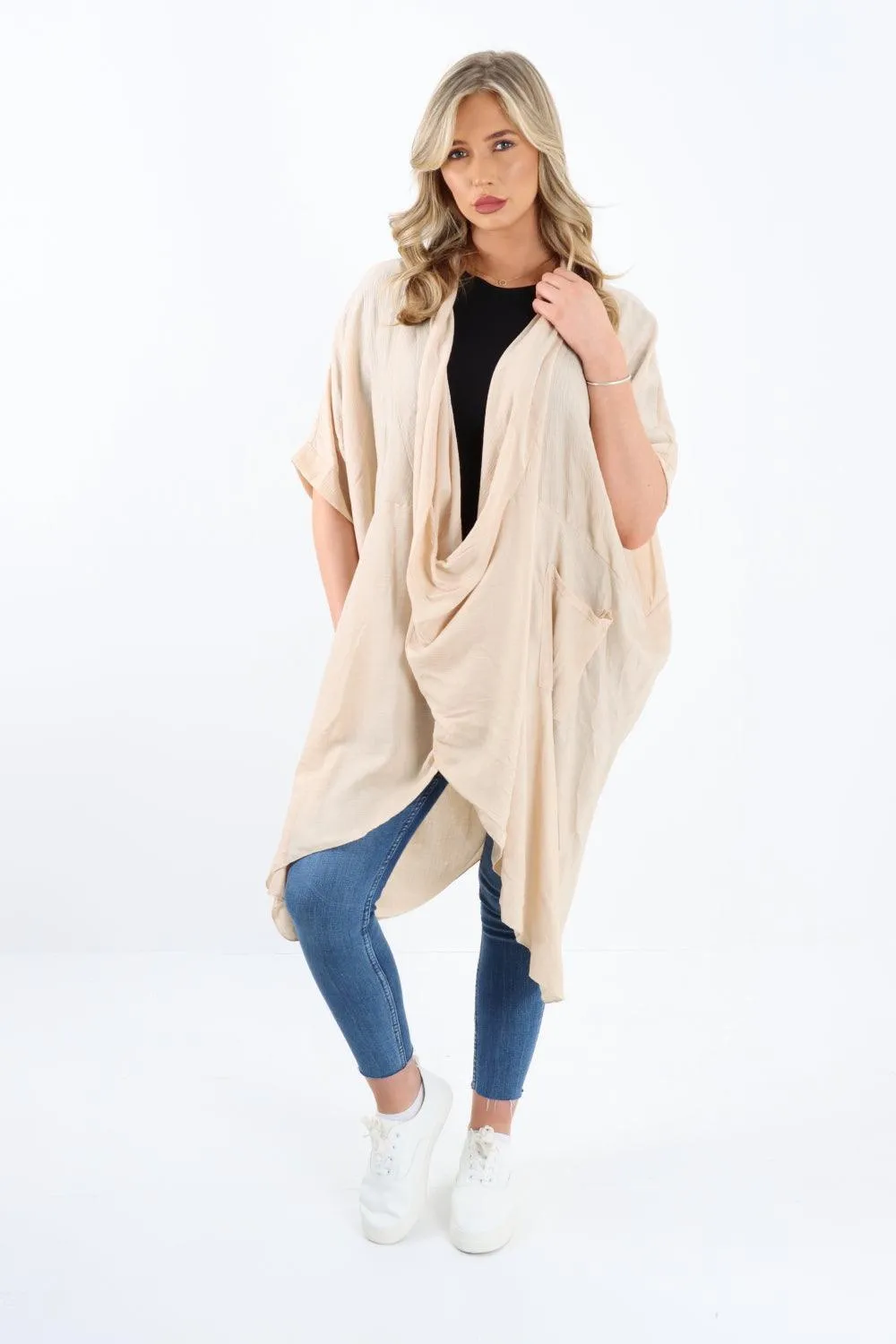 Made In Italy Oversized Wrap Tunic