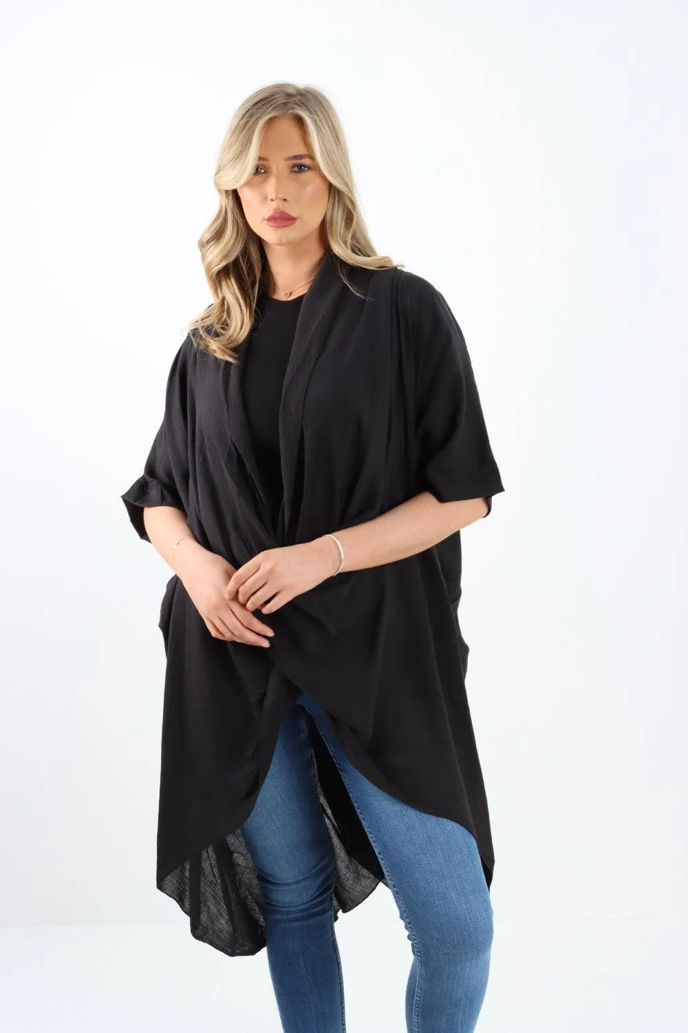 Made In Italy Oversized Wrap Tunic