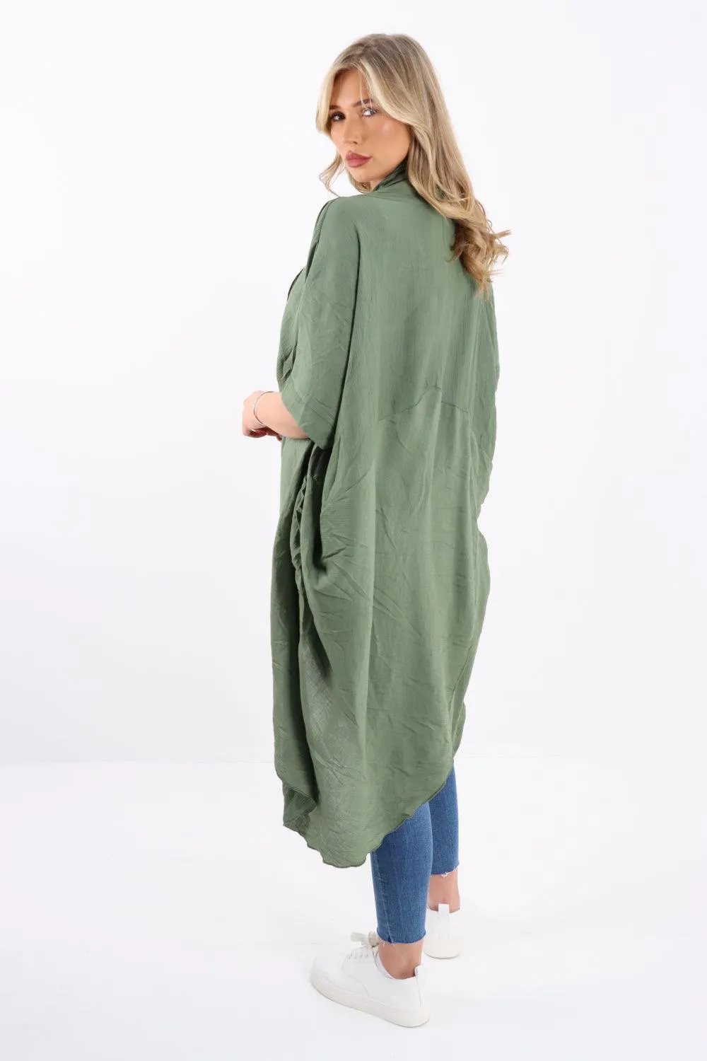 Made In Italy Oversized Wrap Tunic