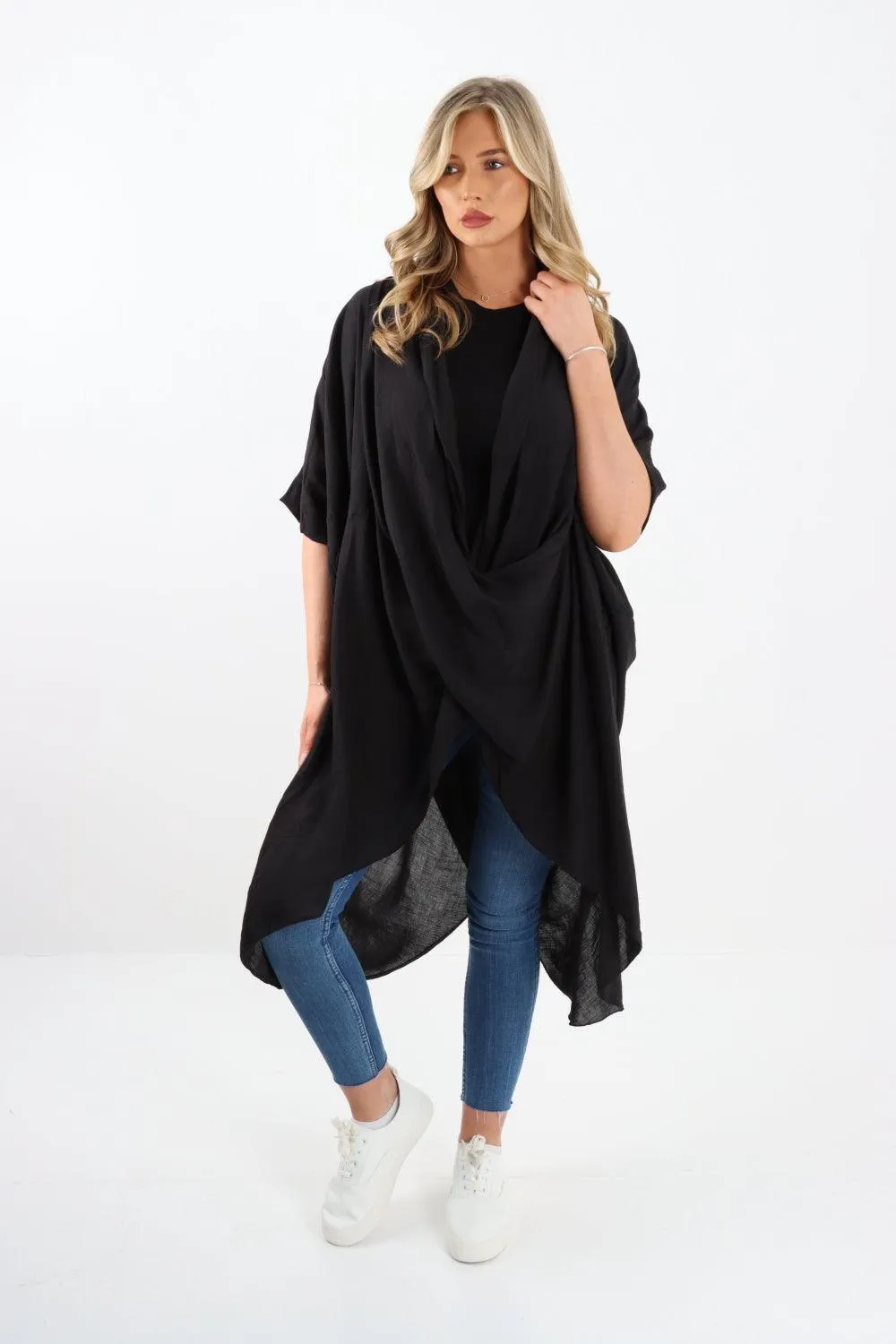 Made In Italy Oversized Wrap Tunic