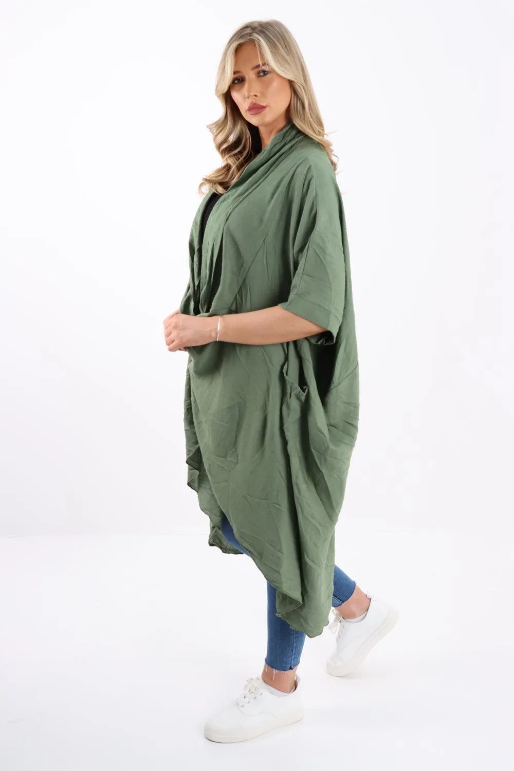 Made In Italy Oversized Wrap Tunic