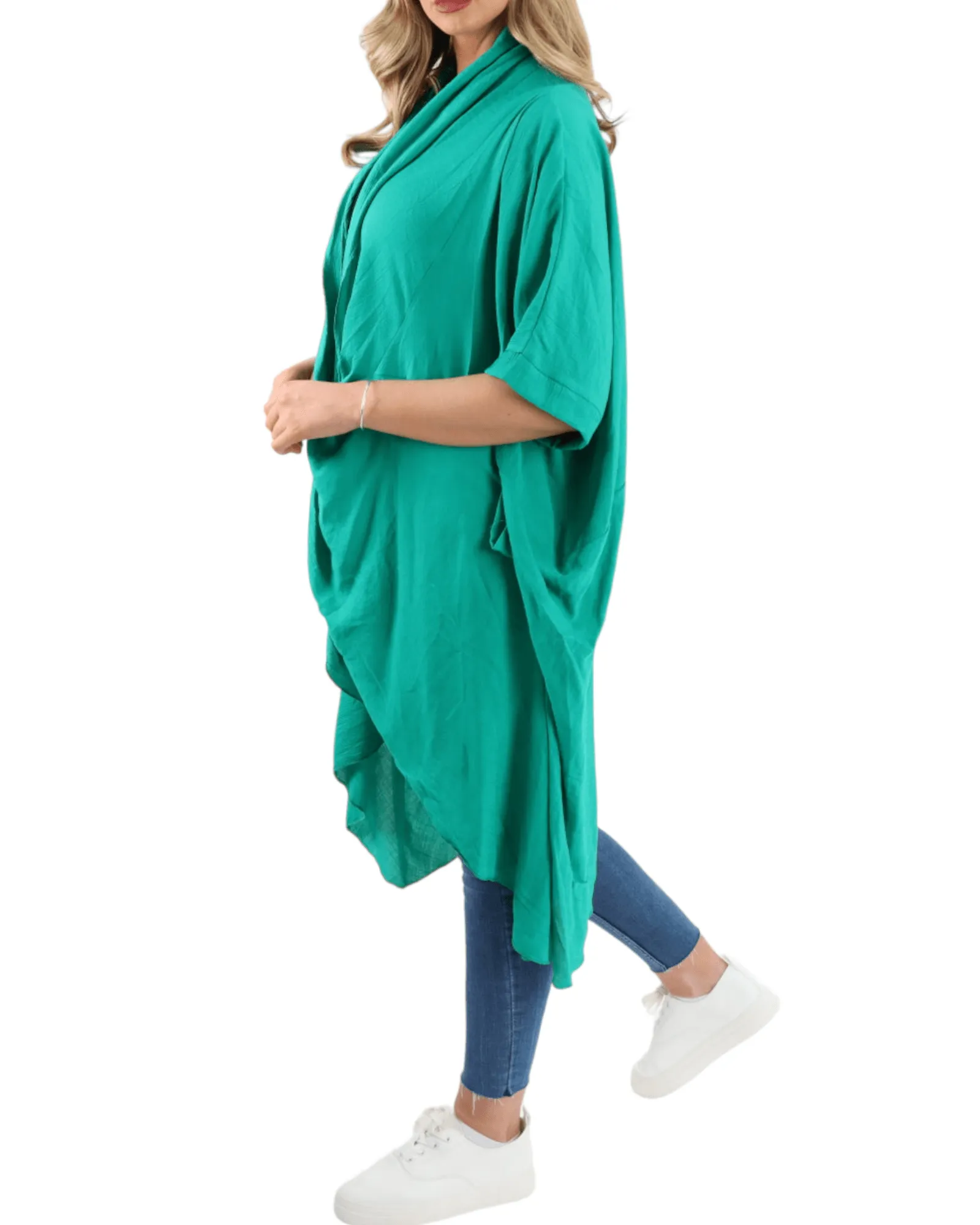 Made In Italy Oversized Wrap Tunic