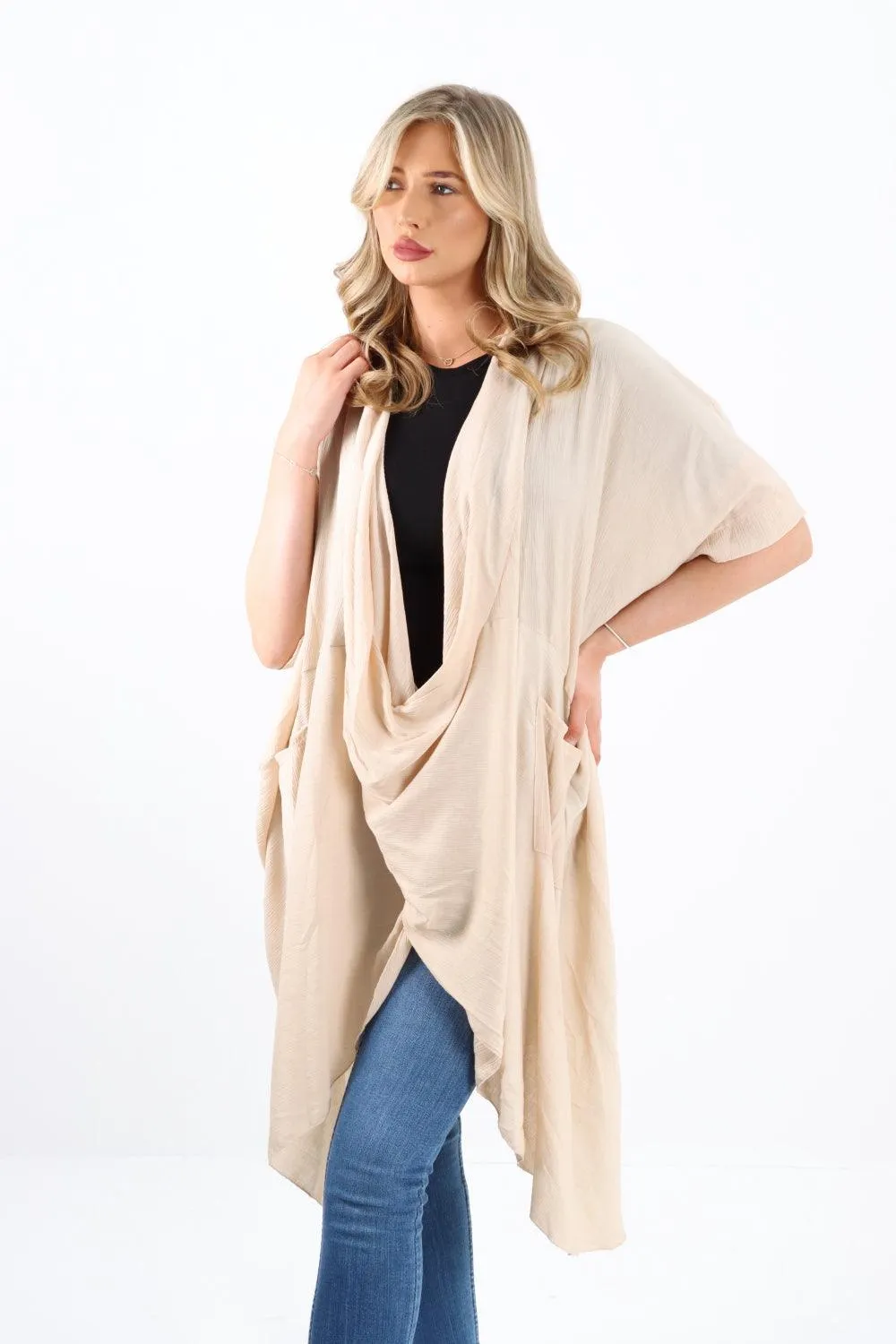 Made In Italy Oversized Wrap Tunic