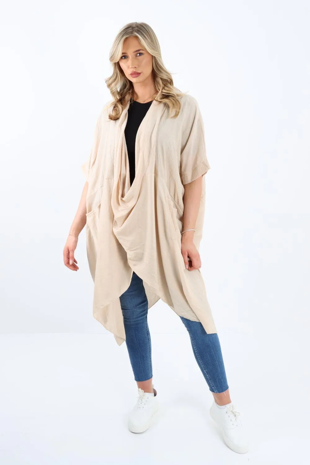 Made In Italy Oversized Wrap Tunic