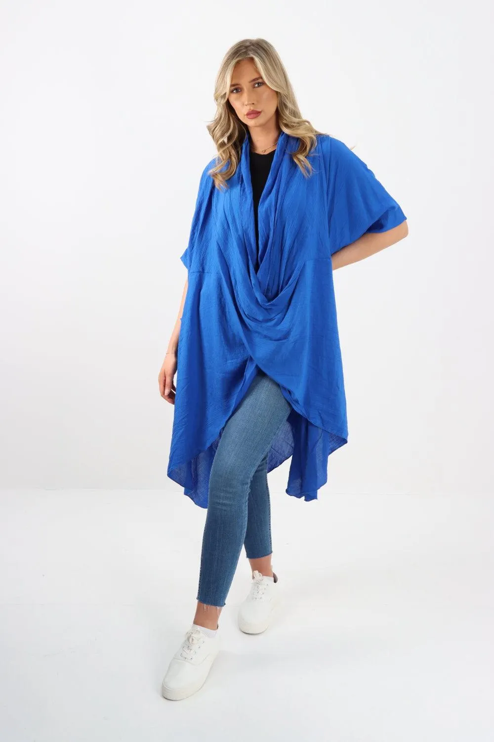 Made In Italy Oversized Wrap Tunic