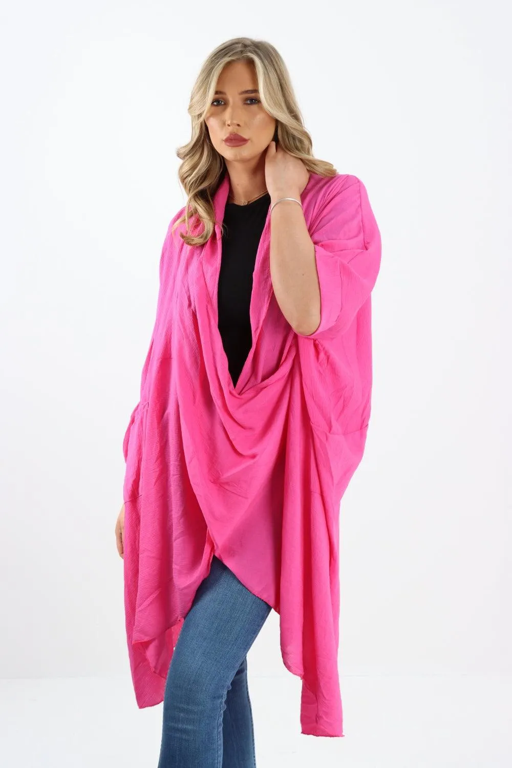 Made In Italy Oversized Wrap Tunic