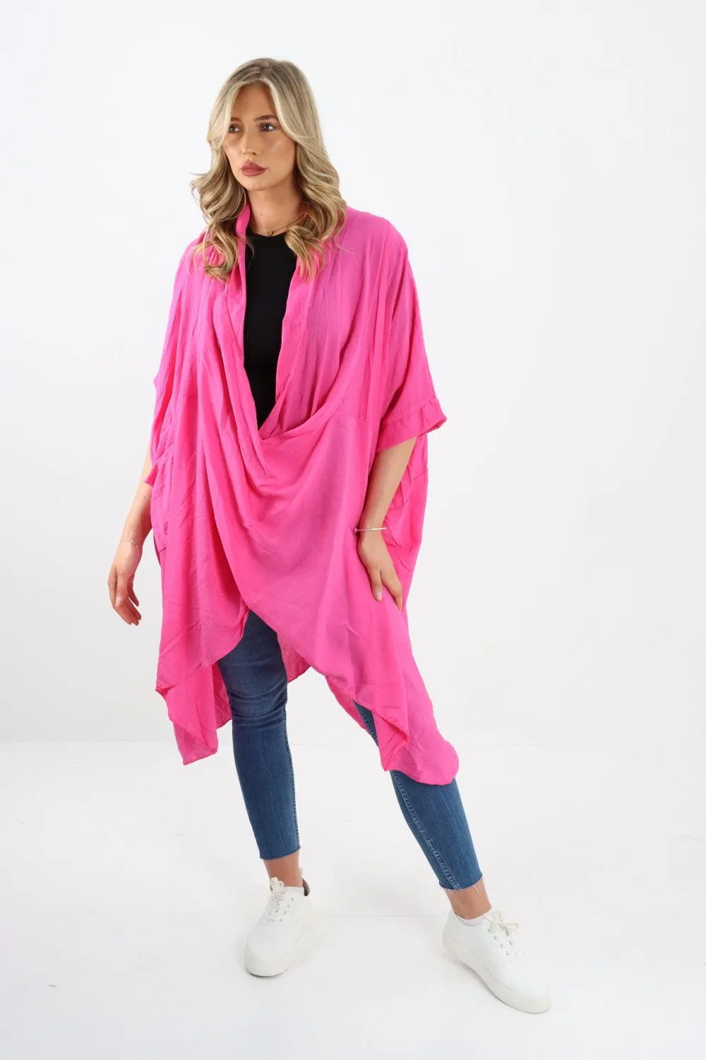 Made In Italy Oversized Wrap Tunic