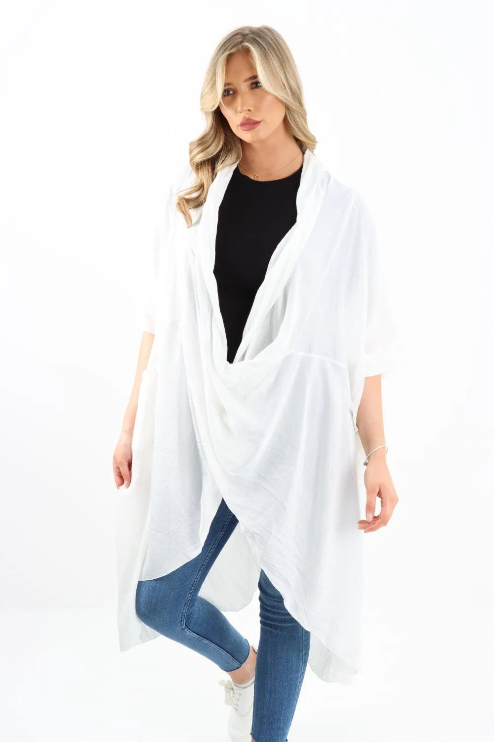 Made In Italy Oversized Wrap Tunic