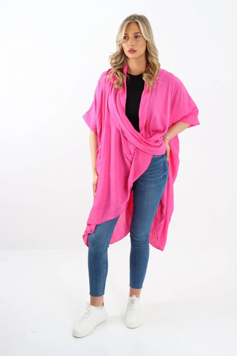 Made In Italy Oversized Wrap Tunic