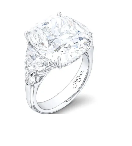 Magnificent diamond ring featuring an exquisite 10.02 ct. cushion