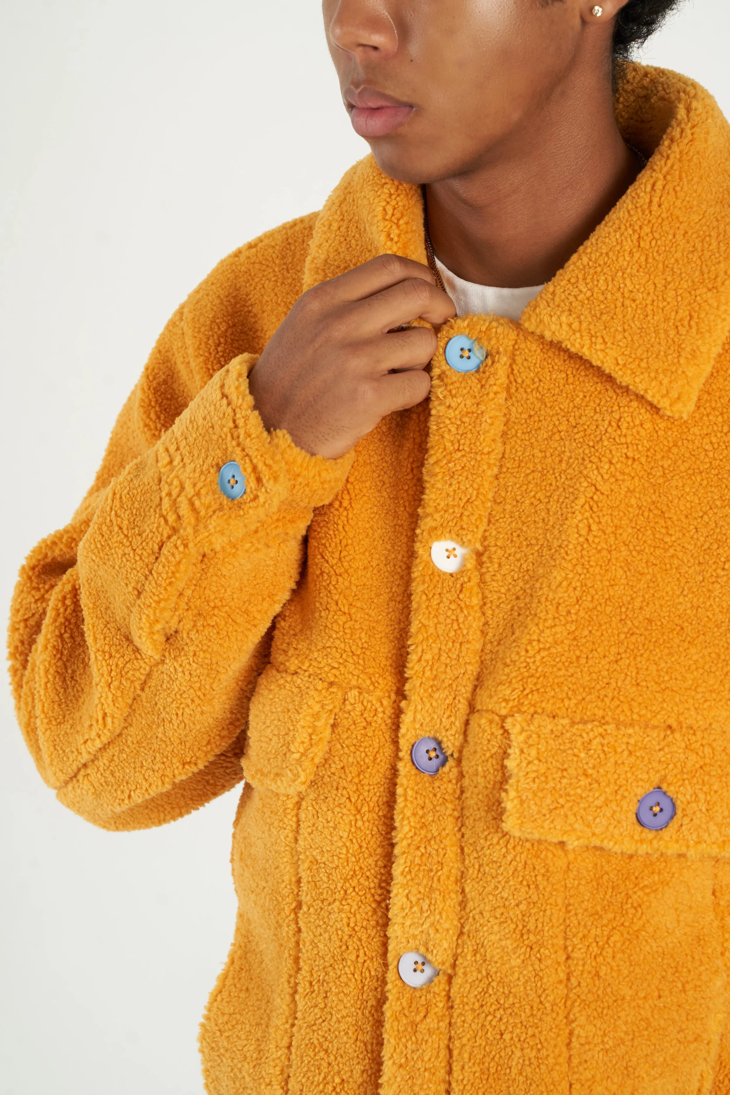 Marigold Sherpa Fleece Jacket