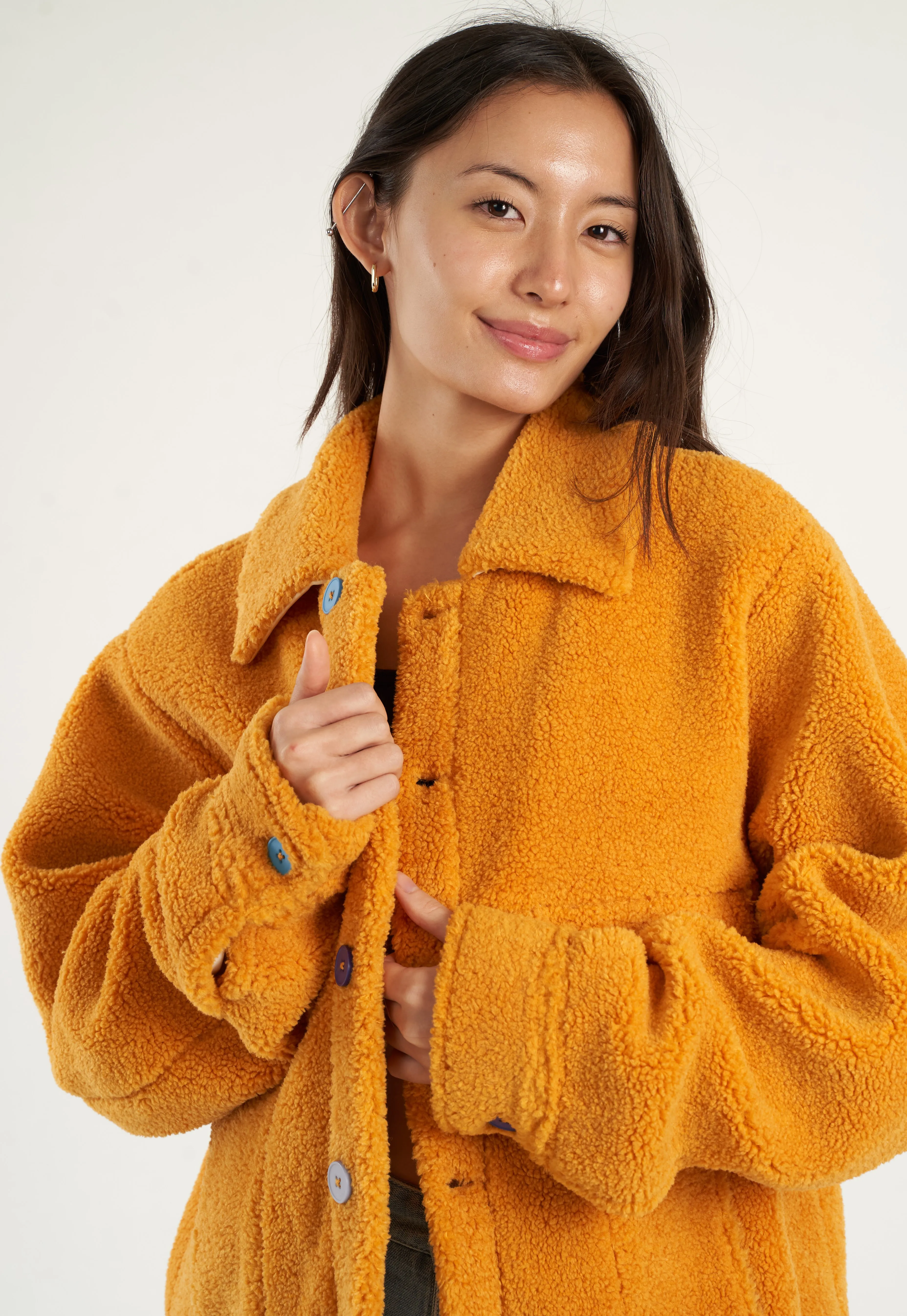 Marigold Sherpa Fleece Jacket