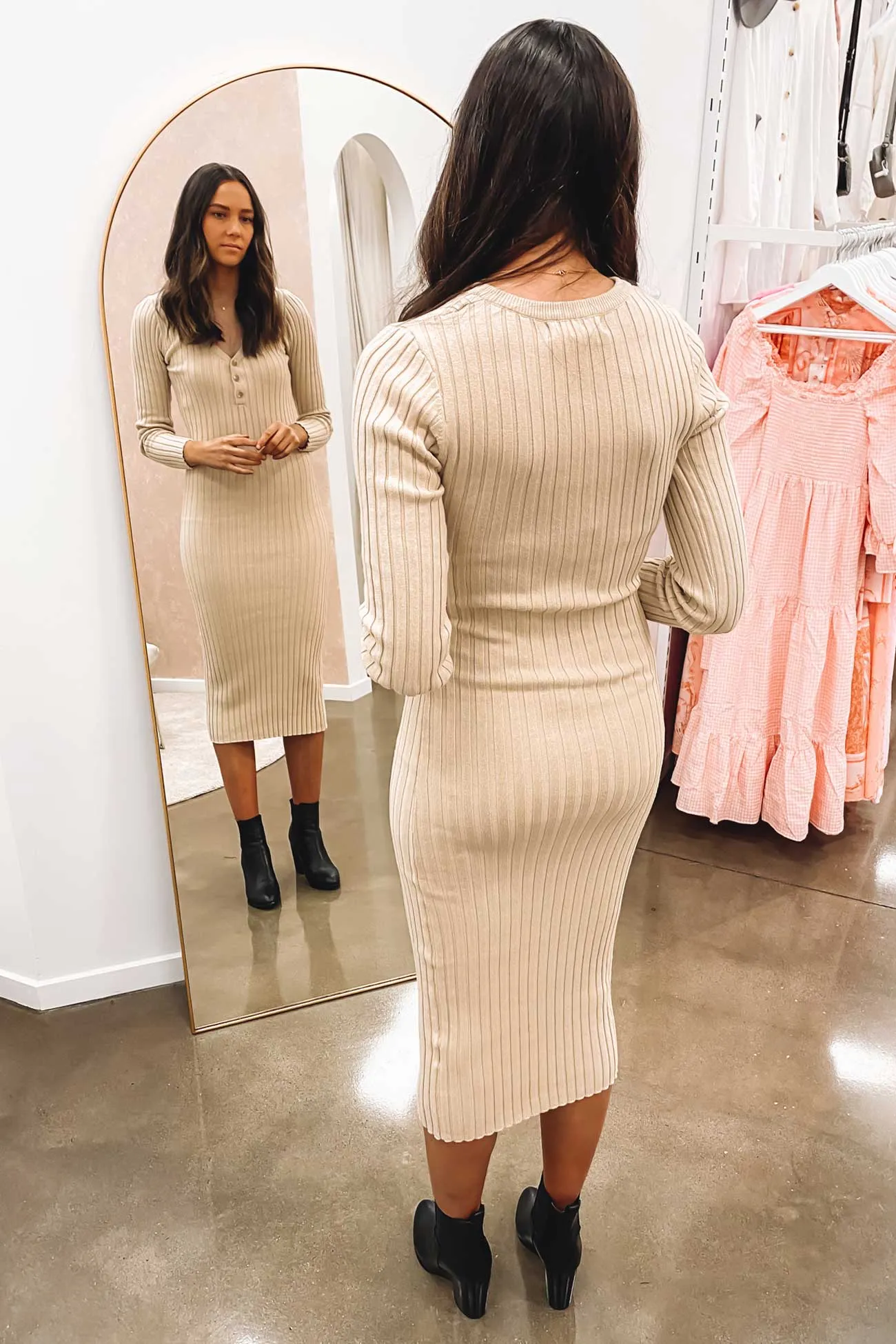 Maylah Midi Dress Oatmeal