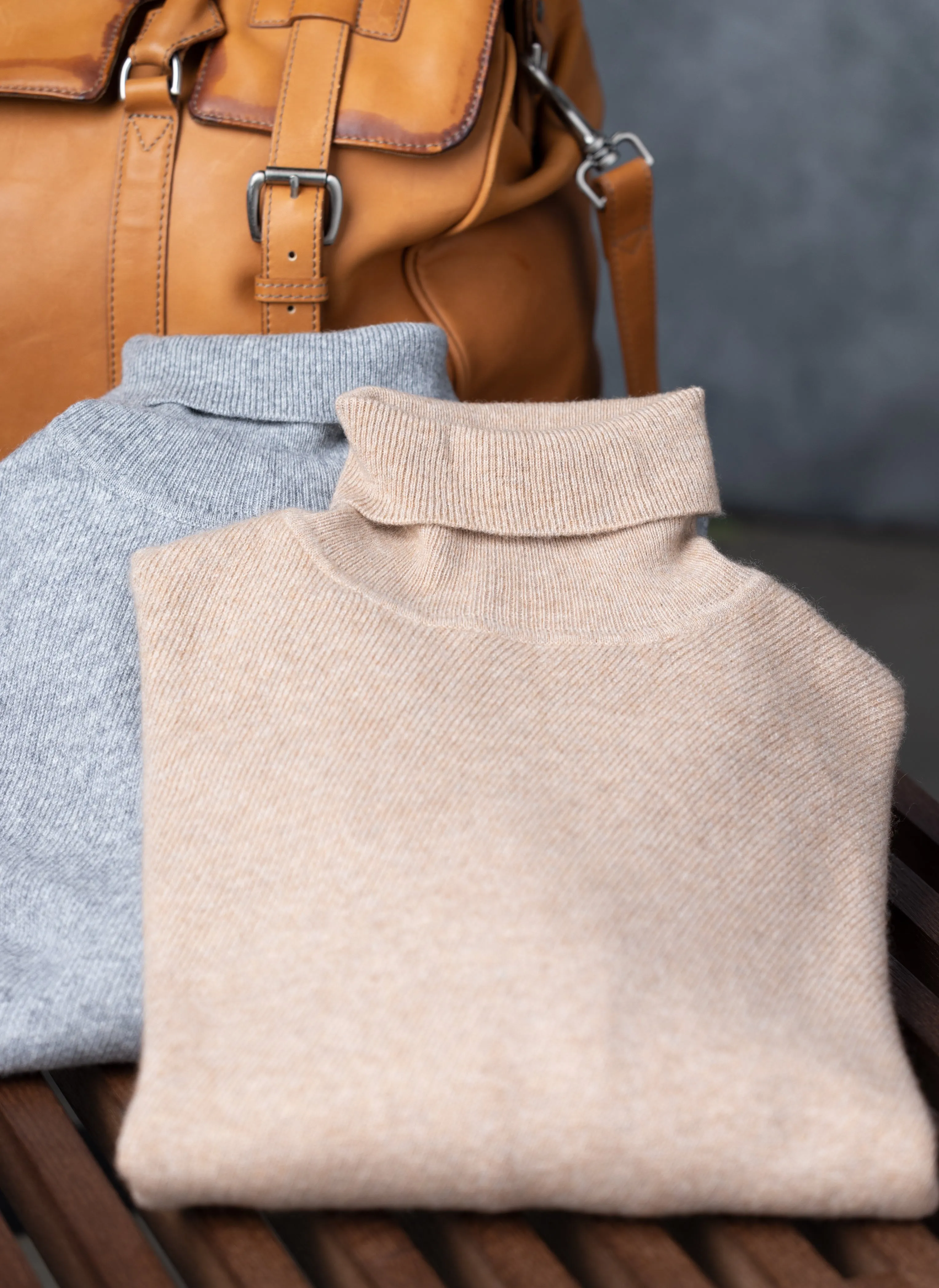 Men's St. Moritz Turtleneck Sweater in Dove Grey