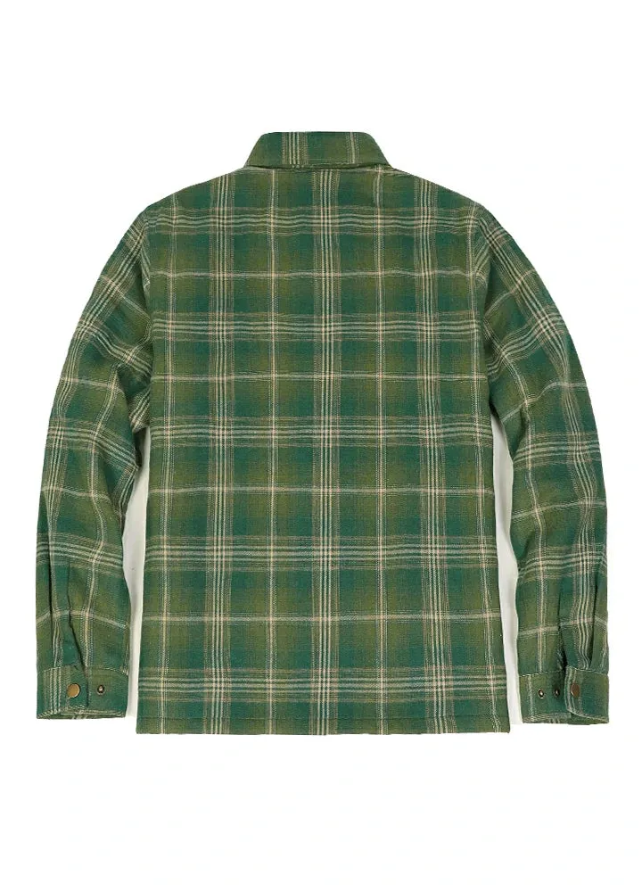 Men's Warm Sherpa Fleece Lined Full Zip Up Plaid Flannel Shirt Jacket