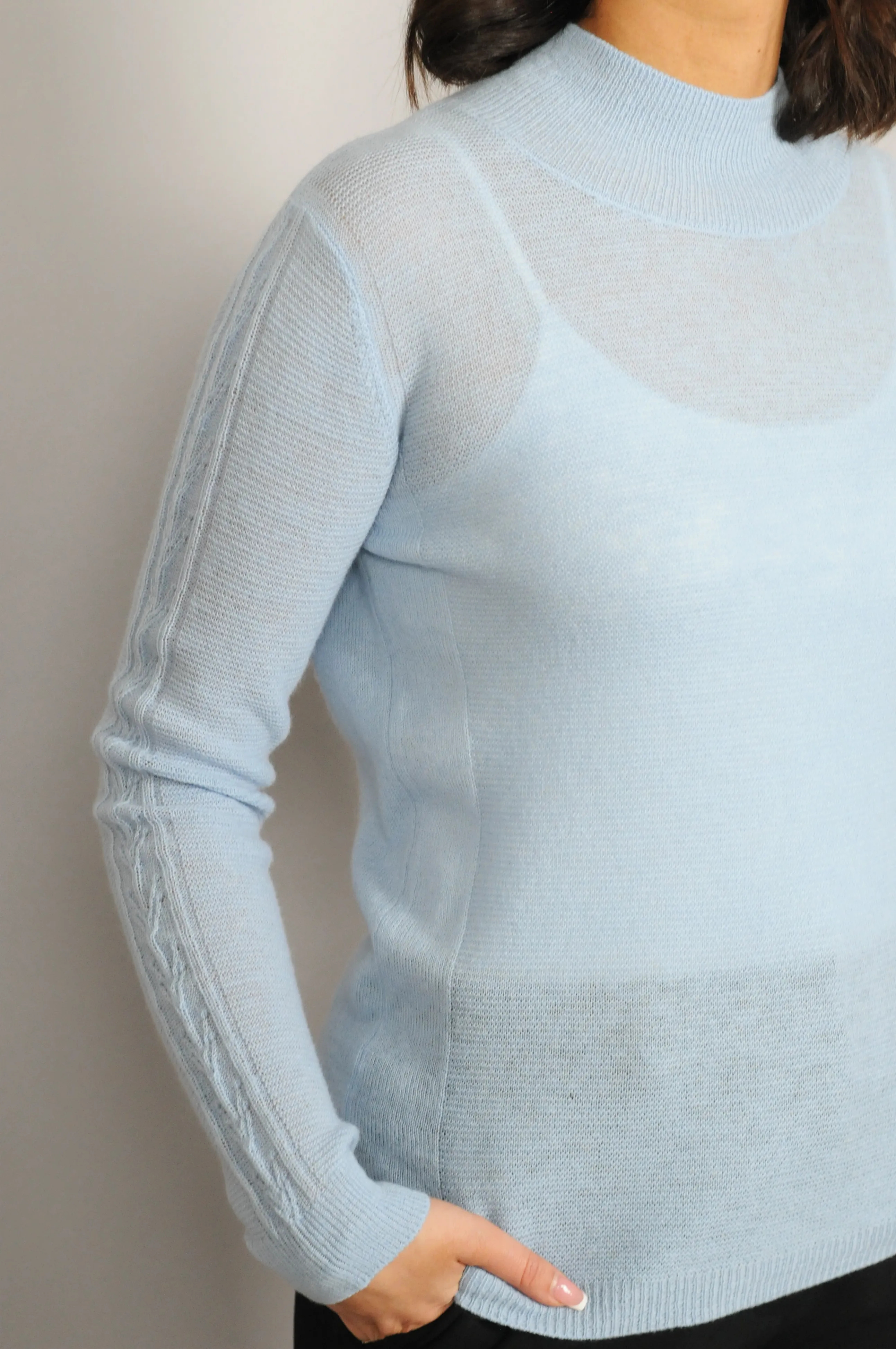 MKI Sweater - 100% Wool - Accessories - Light Blue