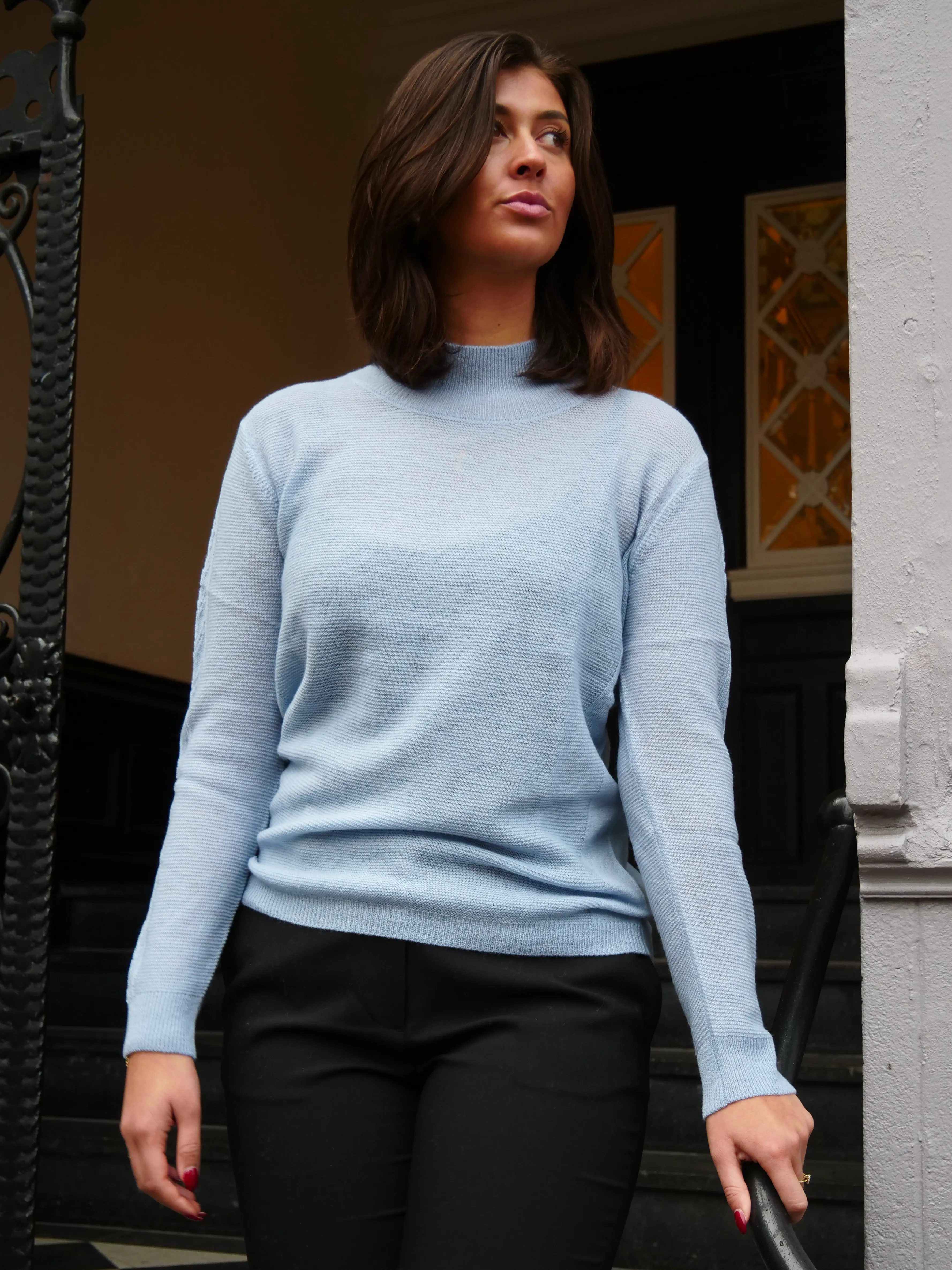 MKI Sweater - 100% Wool - Accessories - Light Blue