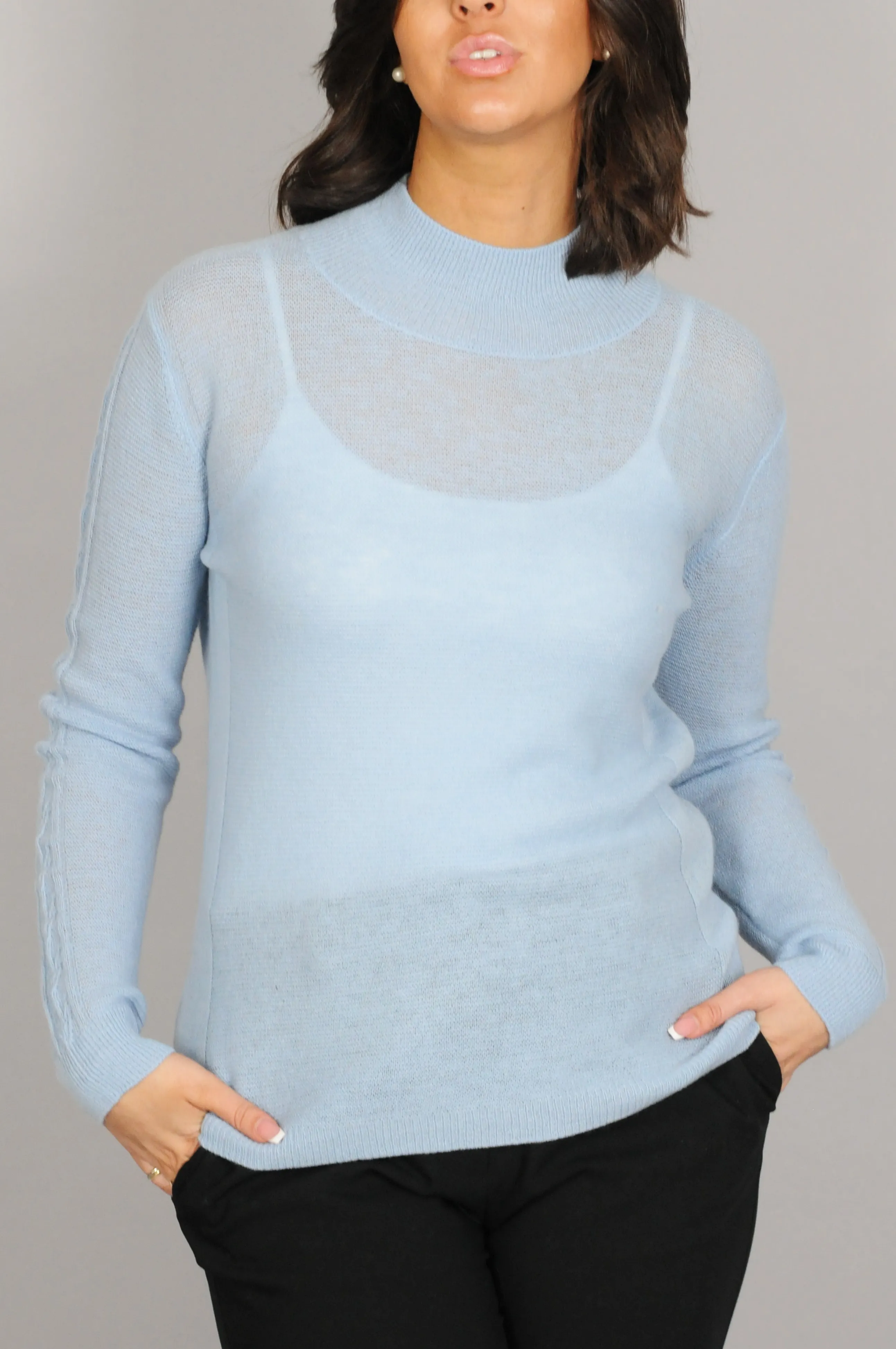 MKI Sweater - 100% Wool - Accessories - Light Blue