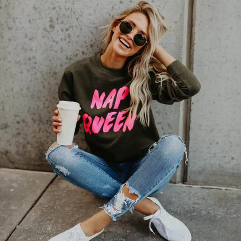 Nap Queen pullover sweatshirt