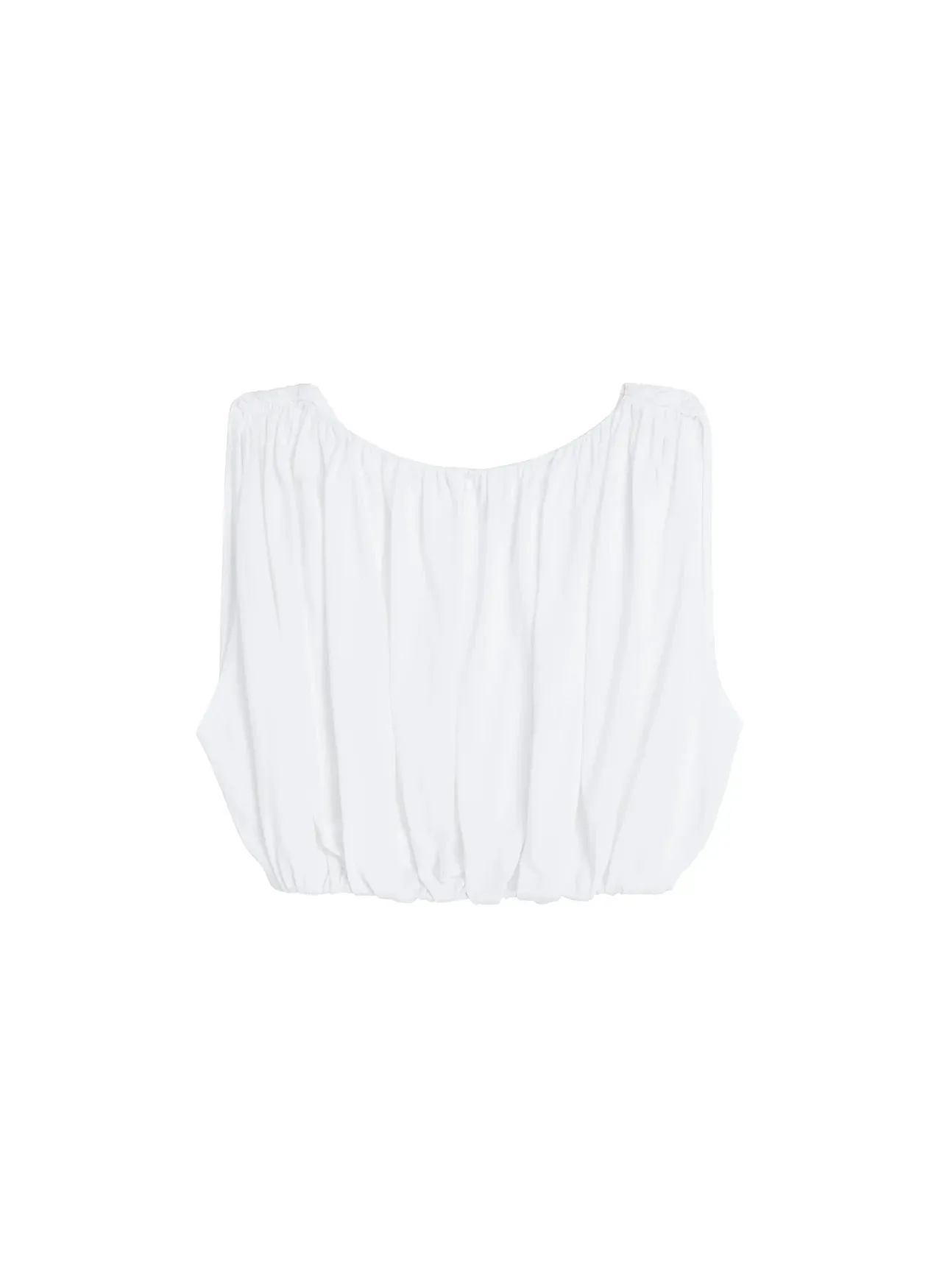 Nell Cropped Cotton Jersey Tee - White