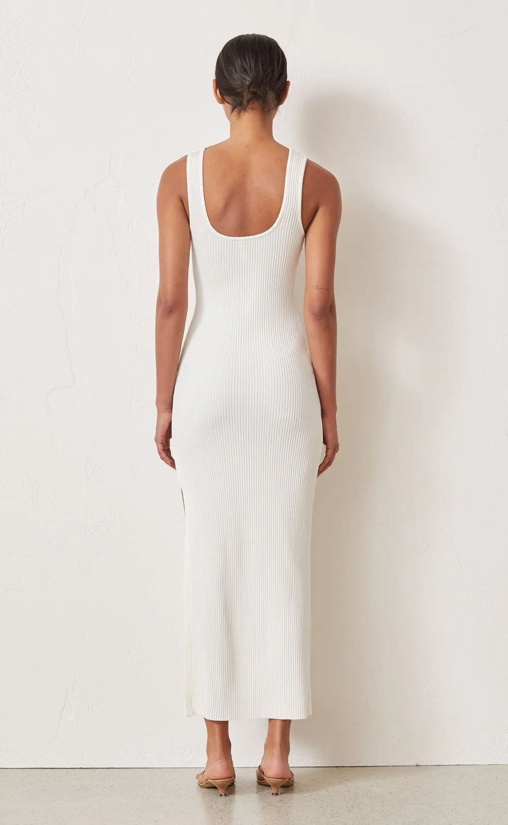 Noir Et Blanc Midi Dress- Ivory