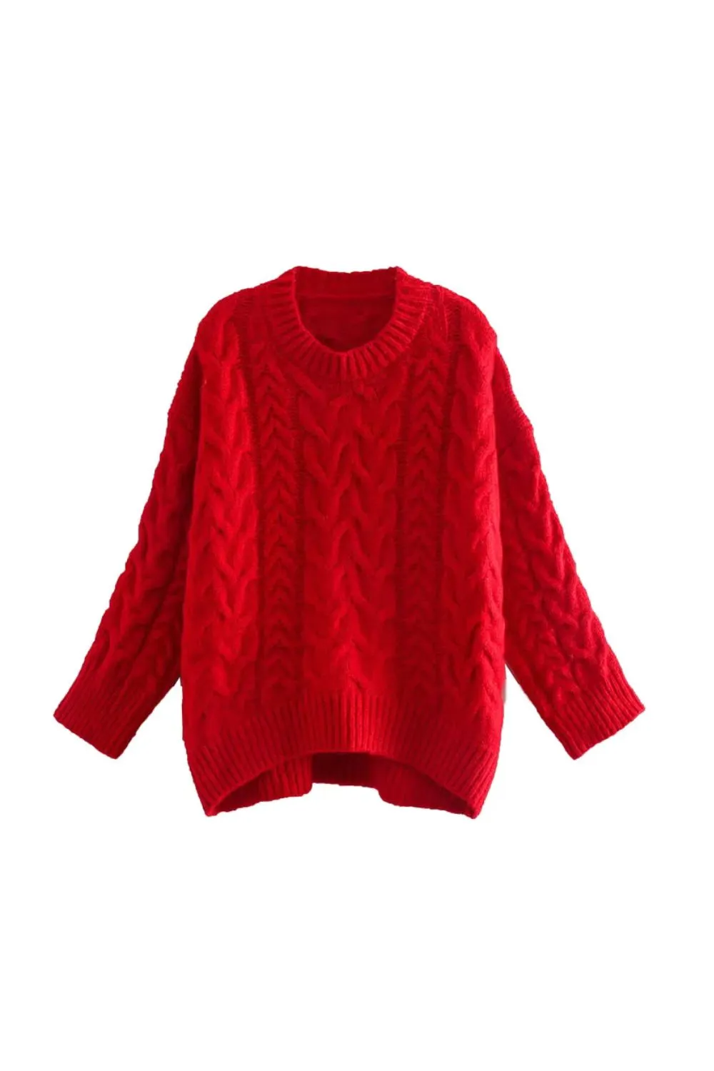 ‘Norma’ Pullover Sweater in Cable Knit