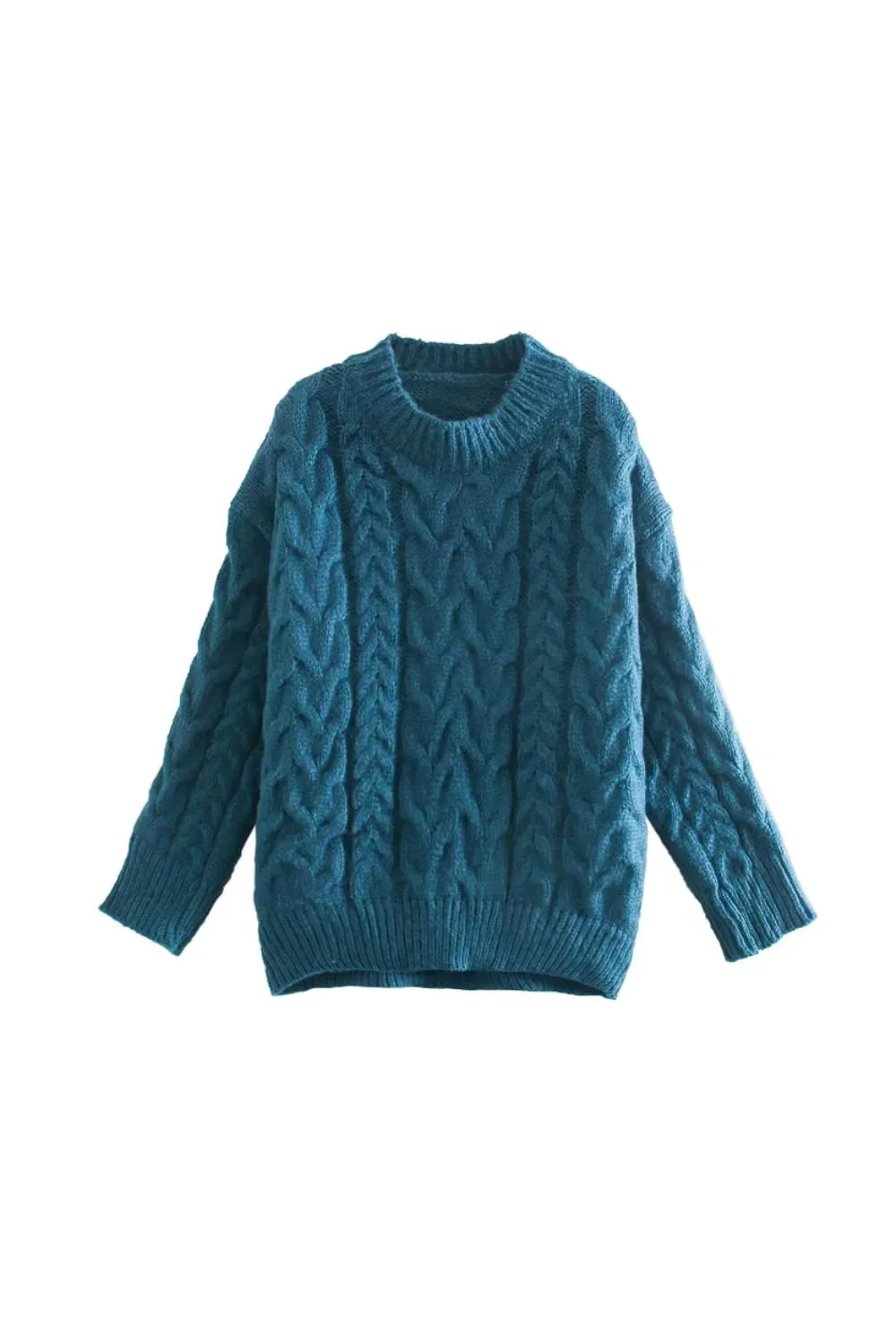 ‘Norma’ Pullover Sweater in Cable Knit