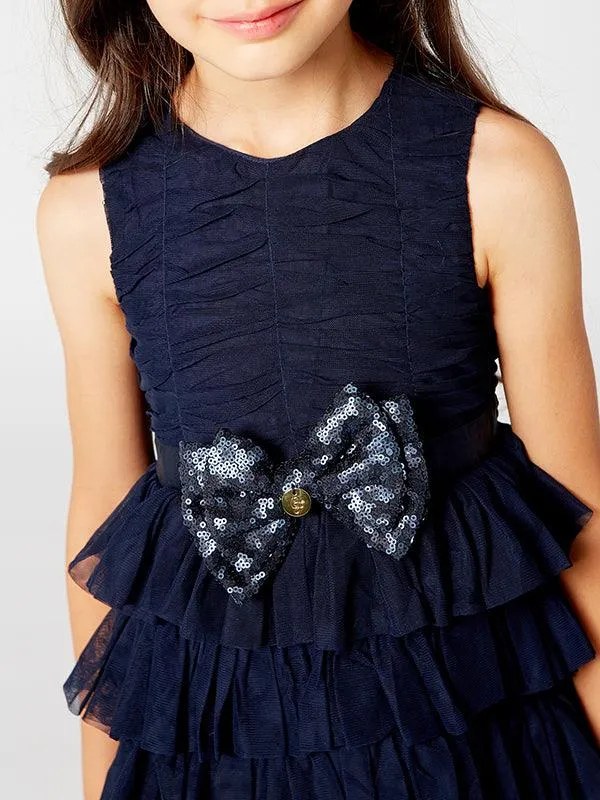 One Friday Navy Blue Tiered Dress