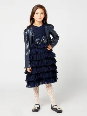 One Friday Navy Blue Tiered Dress