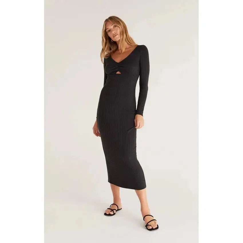 ORLA RIB MIDI DRESS