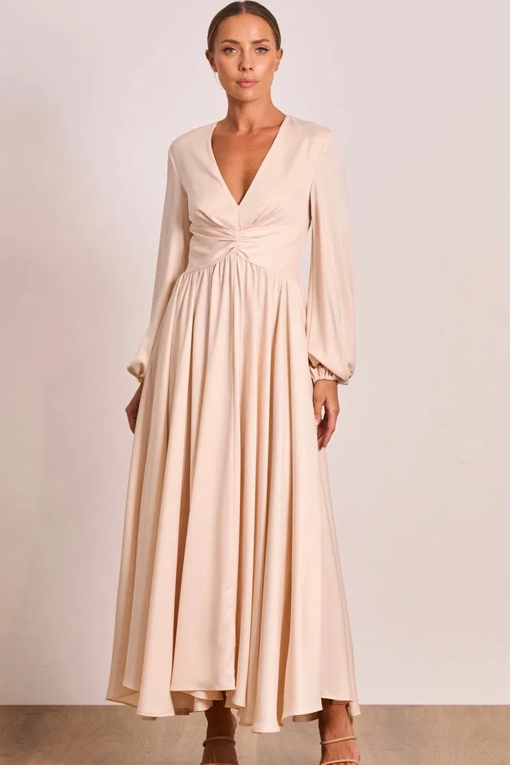 Pasduchas Lucia Sleeve Midi Dress - Coconut