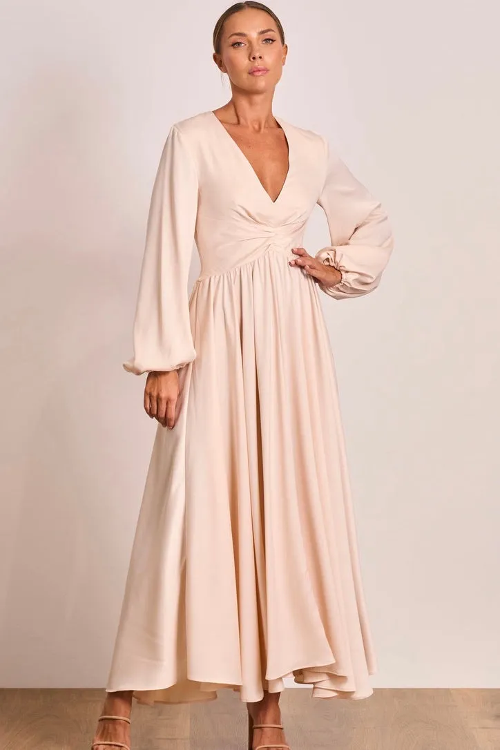 Pasduchas Lucia Sleeve Midi Dress - Coconut