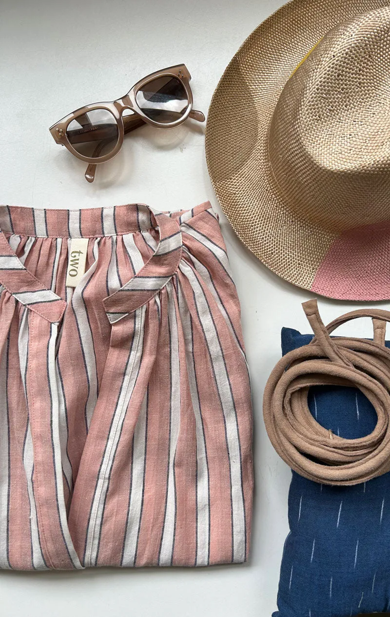 Pink and White Stripe Pocket Tunic