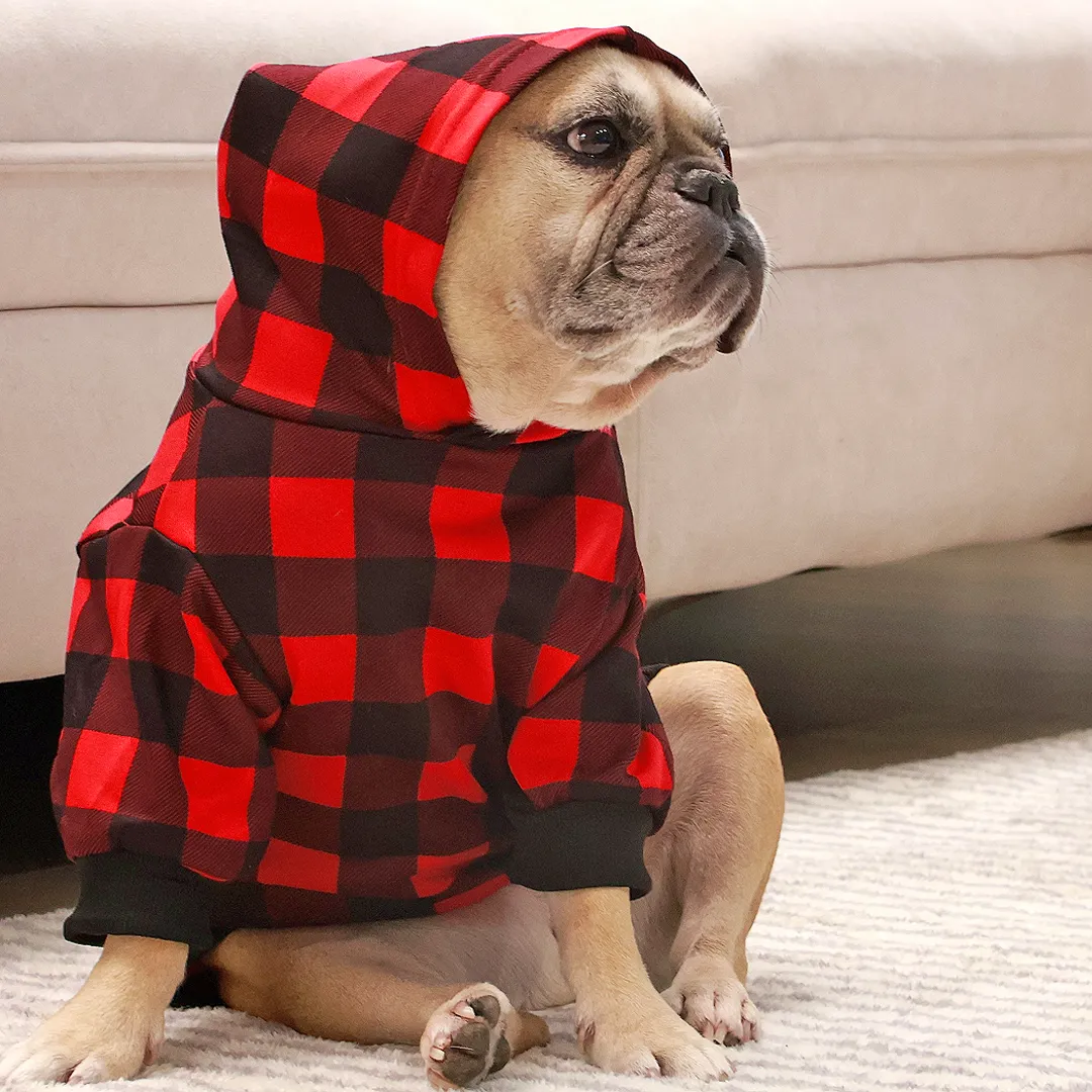 Plaid Snuggle Hoodie   Scarf Combo