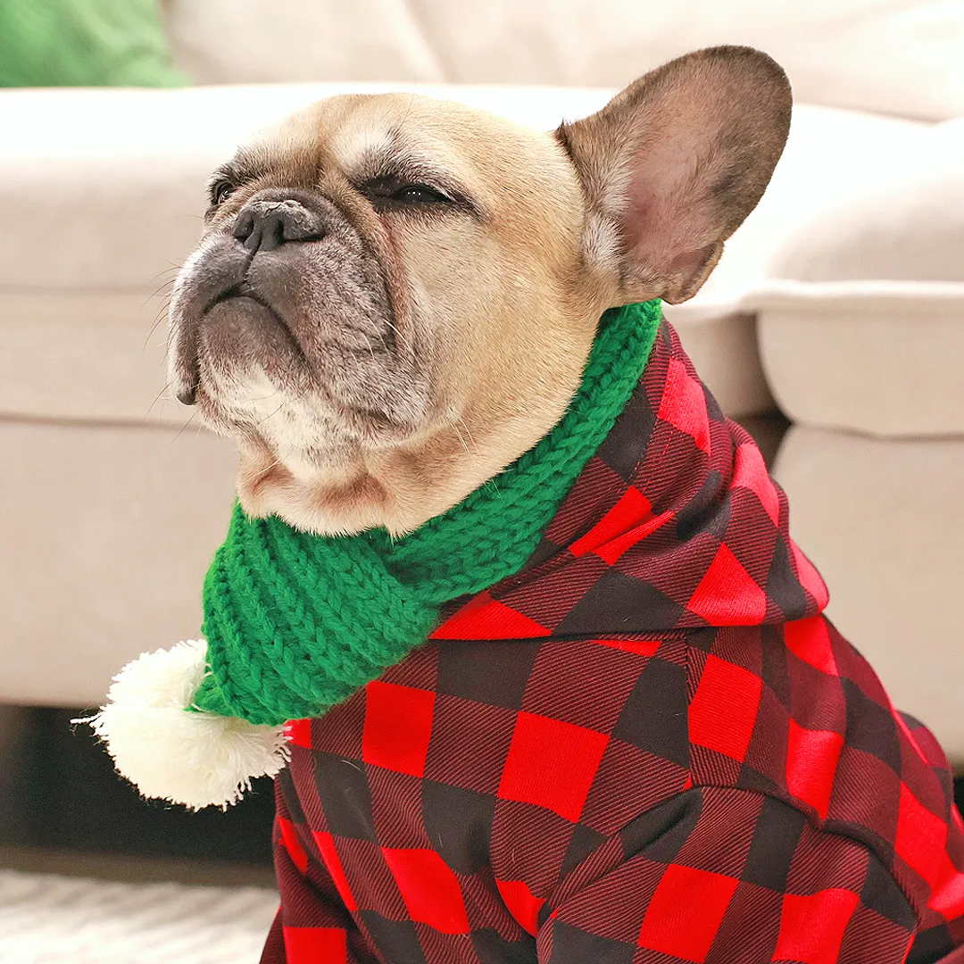 Plaid Snuggle Hoodie   Scarf Combo