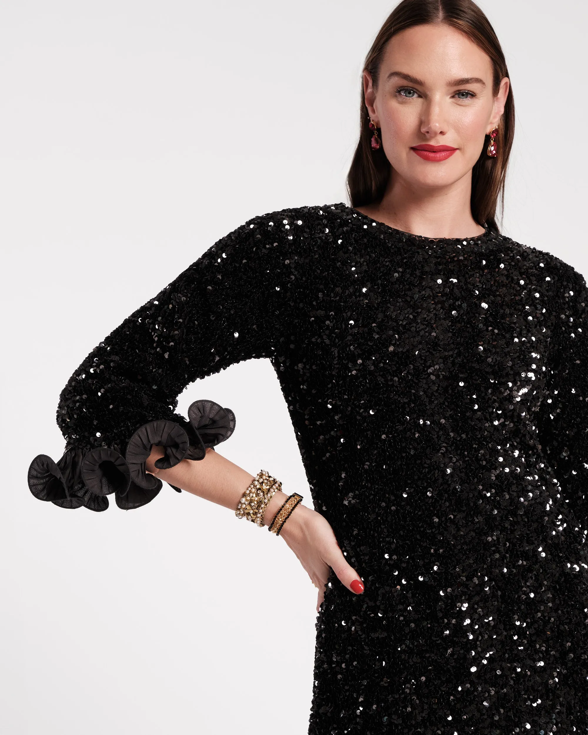 Plaza Sequin Midi Dress