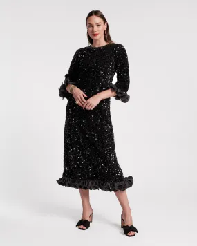 Plaza Sequin Midi Dress