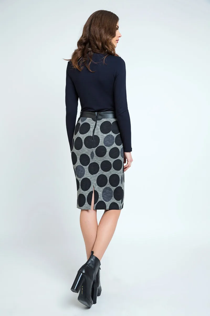 Polka Dot Pencil Skirt