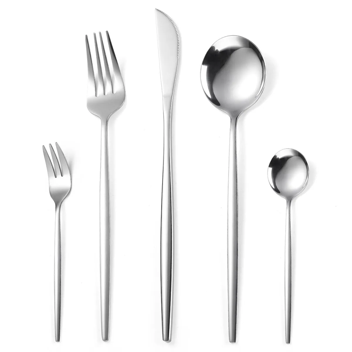 Portugal Gold Stainless Steel Tableware Five-Piece Set Tableware Set Knife, Fork and Spoon